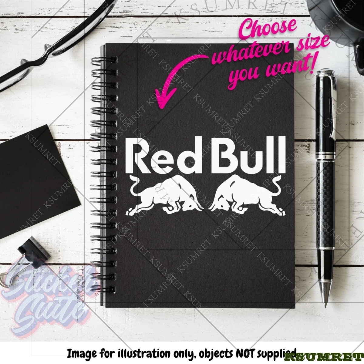 الفينيل لملصقات دراجة نارية ريد بول خزان صائق خوذة الشعار