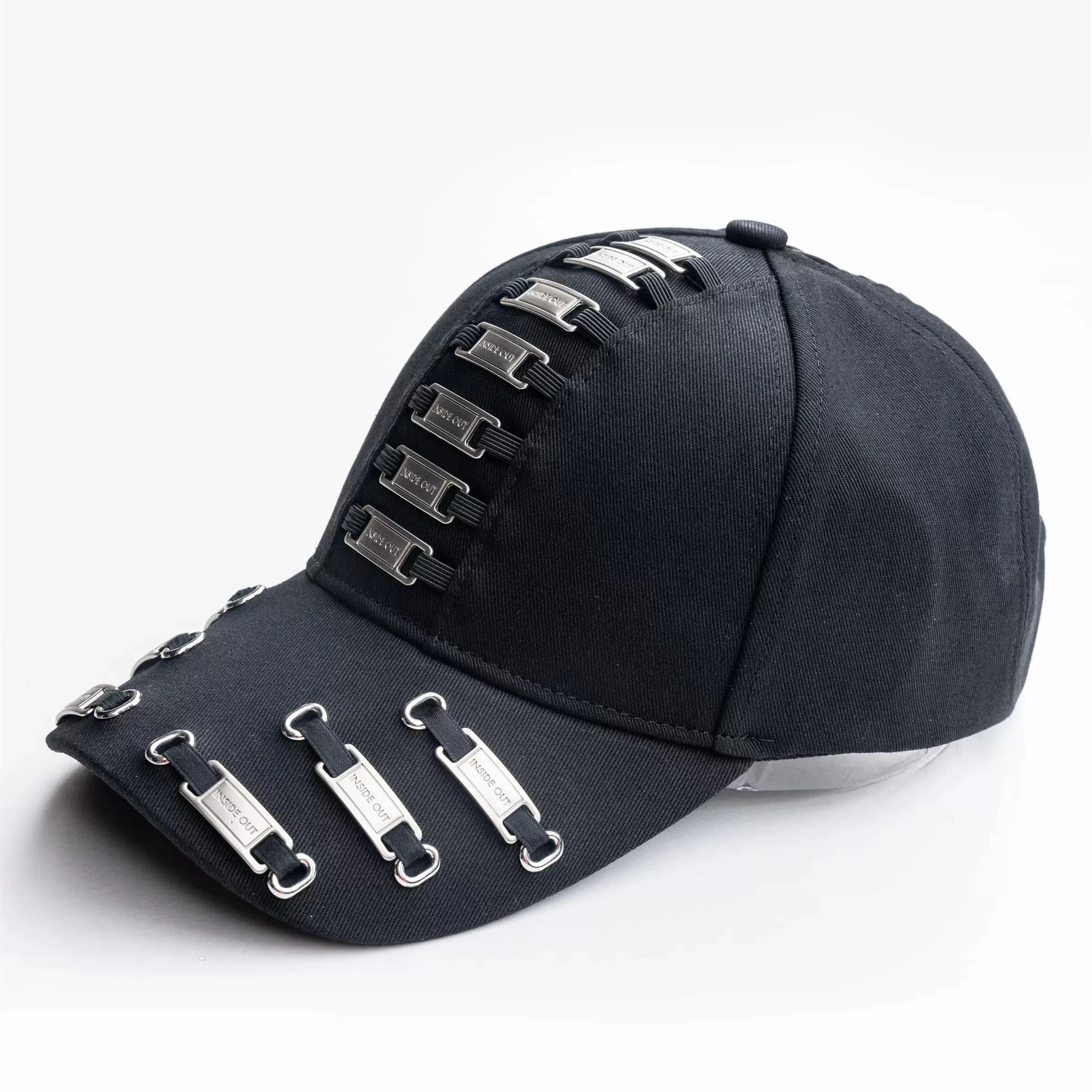 2024 Hip Hop Techwear Baseball Cap Unisex Black Cotton