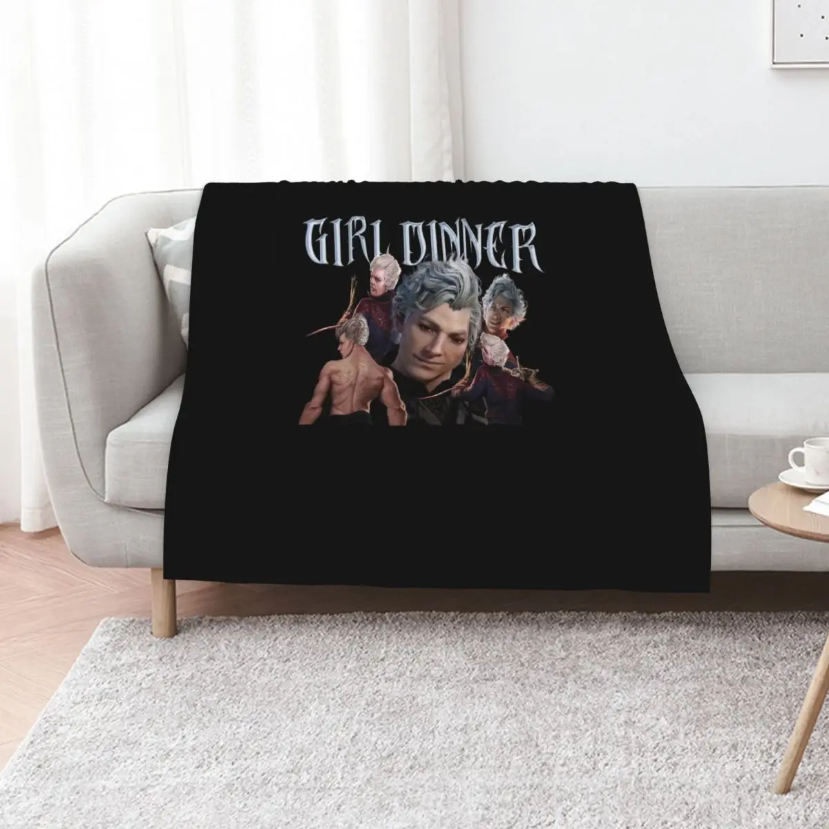 Astarion girl dinner - bg3 Game Throw Blanket Winter beds Vintage Soft Beds For Baby Flannel Blankets