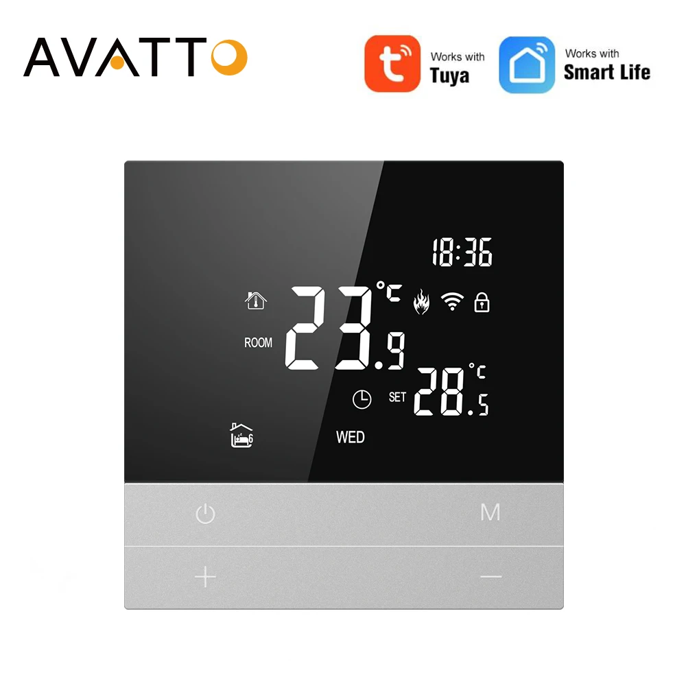 AVATTO Tuya WiFi Smart Thermostat Electric Floor/Heating Water/Gas Boiler Temperature Controller,Work For Alexa Google Home