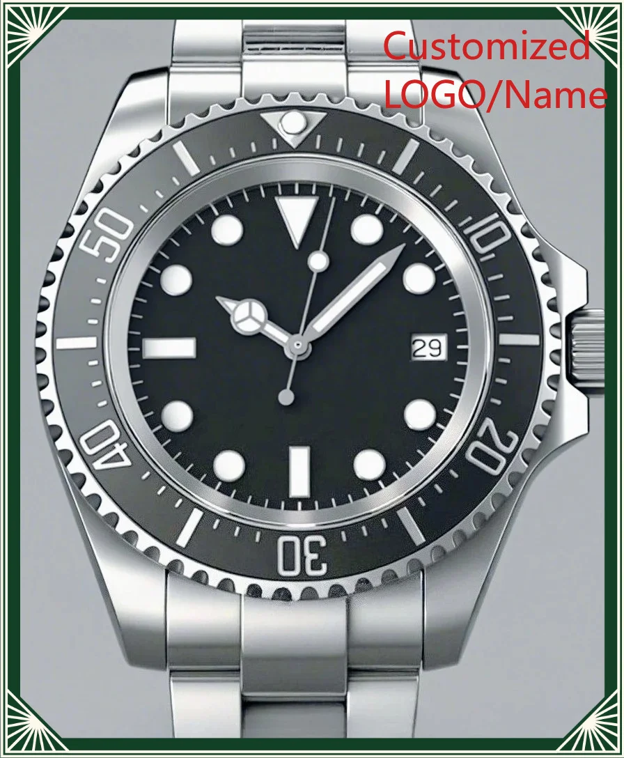 A1212 Store 44mm Men's Automatic Sports Watch, All-Black, Scratch-Resistant Stainless Steel Case Customized Watches view 4
