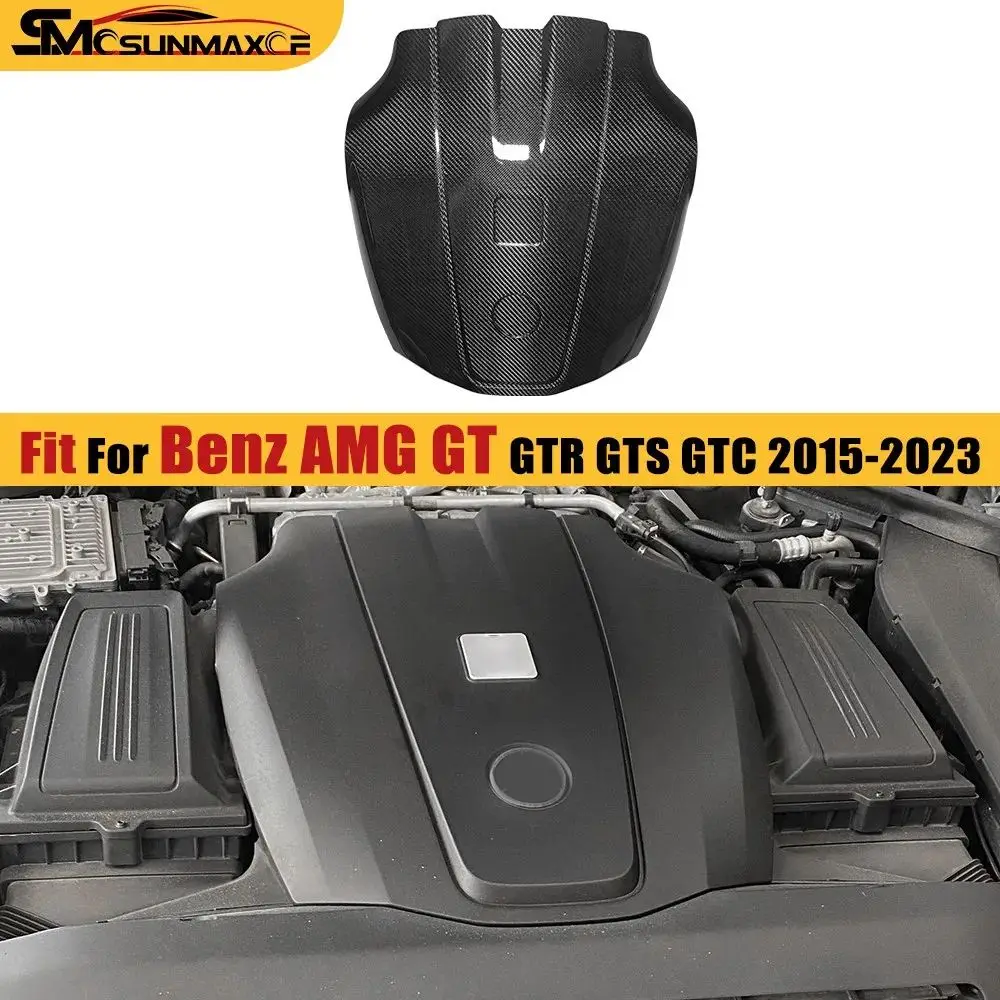 

Dry Carbon Engine Bay Cover Replace Modified Engine Hood Bonnet Trim 2015-2023 For Mercedes Benz AMG GT GTS GTR GTC C190 R190