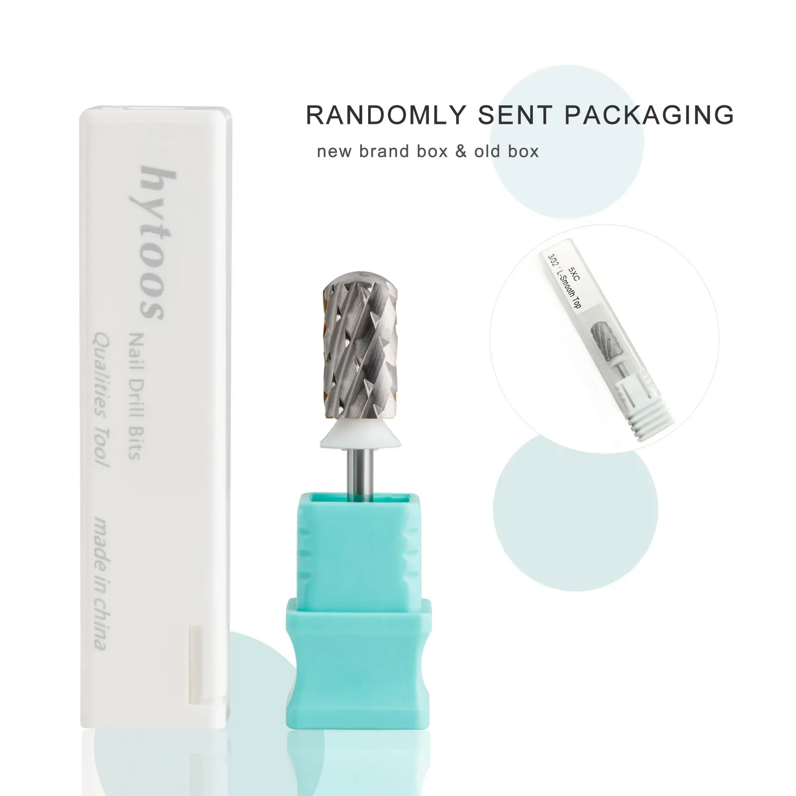 5XC قمة مستديرة كبيرة برميل مسمار لقمة ثقب 3/32 كربيد لدغ إزالة هلام سميك مانيكير التدريبات اكسسوارات المورد #4