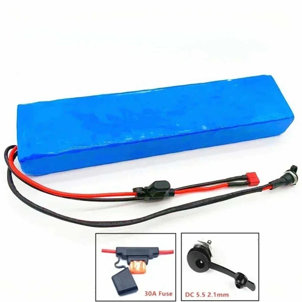10S3 36V 10000mAh Lithium Battery Pack or with 42V 2A Charger, Built-in BMS,Suitable for Modified Bike scooter Vehicle tool.