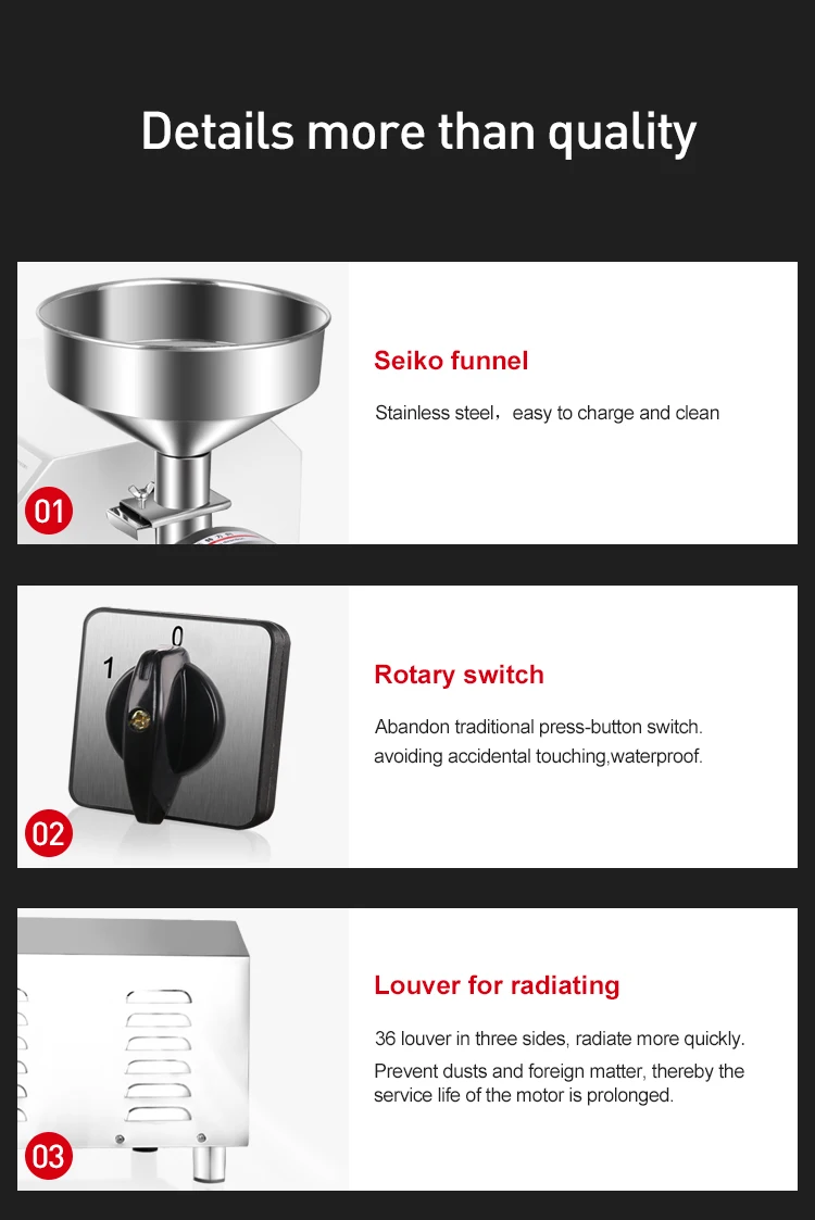 전문 밀가루 제분기 곡물 제분기 1500w