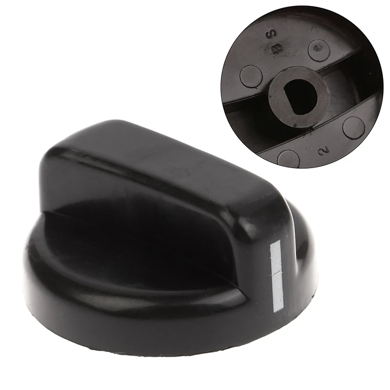 2PCS 8mm General Plastic Handle Gas Stove Replacement Control Switch Knob Range Oven Knob For Benchtop Burner Black Color