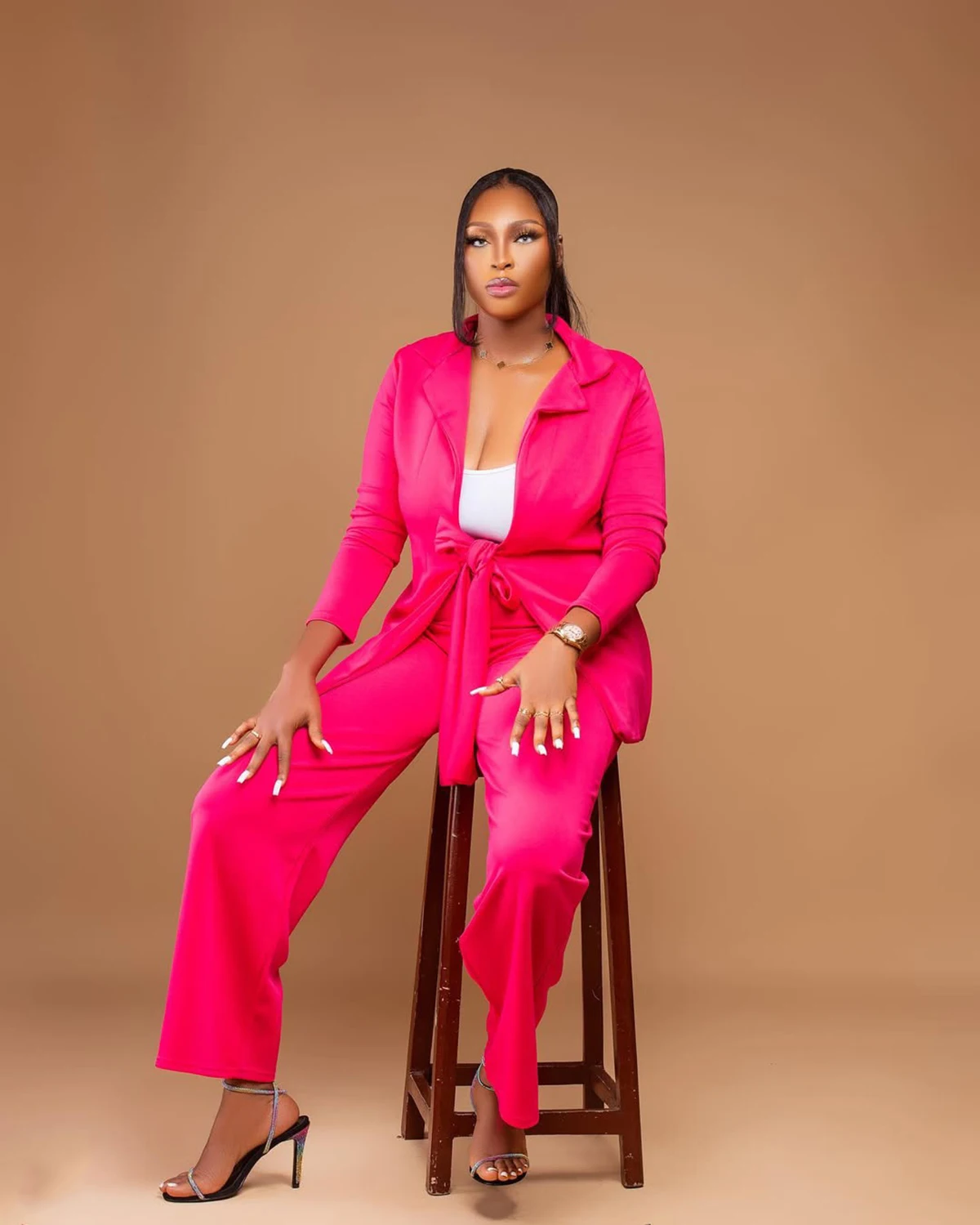 Fashion Plus Size Women Suits Wide Leg Pant Notched Lapel Blazer Suits with Belt Suit Customized Prom Party Business Outfits