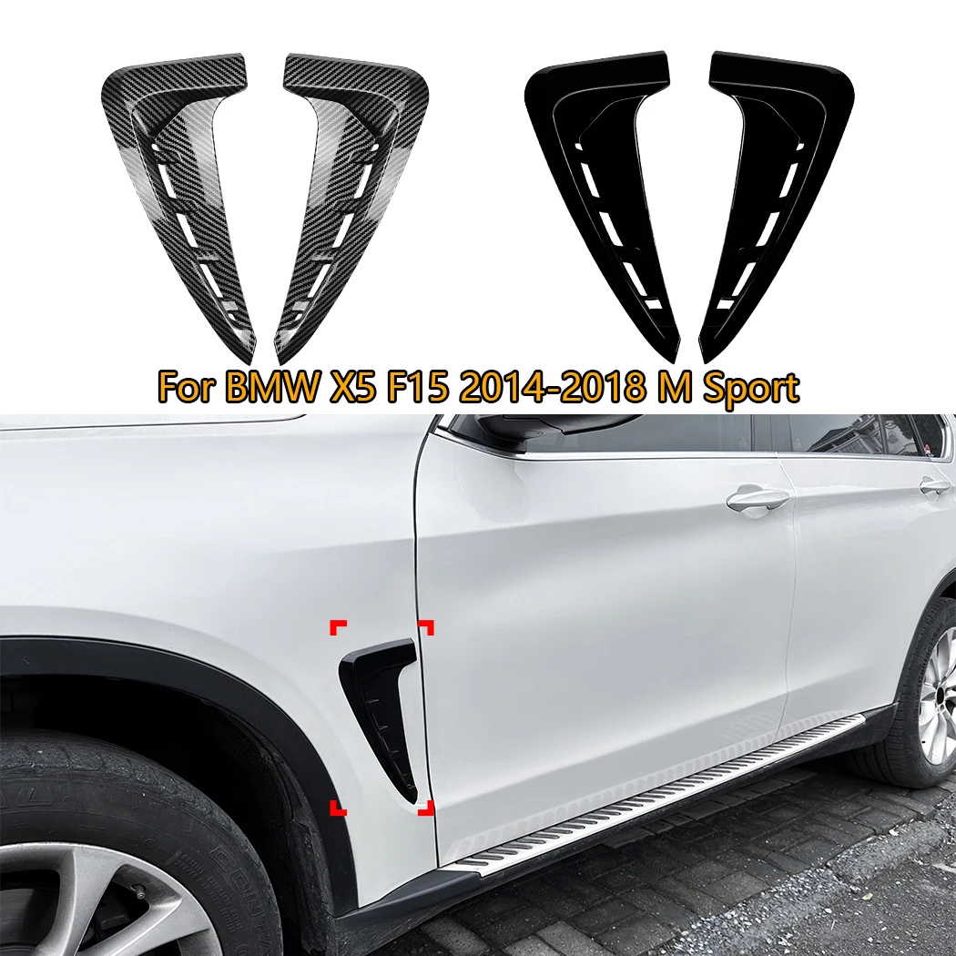 

For BMW X5 F15 2014-2018 M Sport Car Front Side Fender Wing Air Vent Cover Shark Gills Sticker Trim Body Exterior Parts