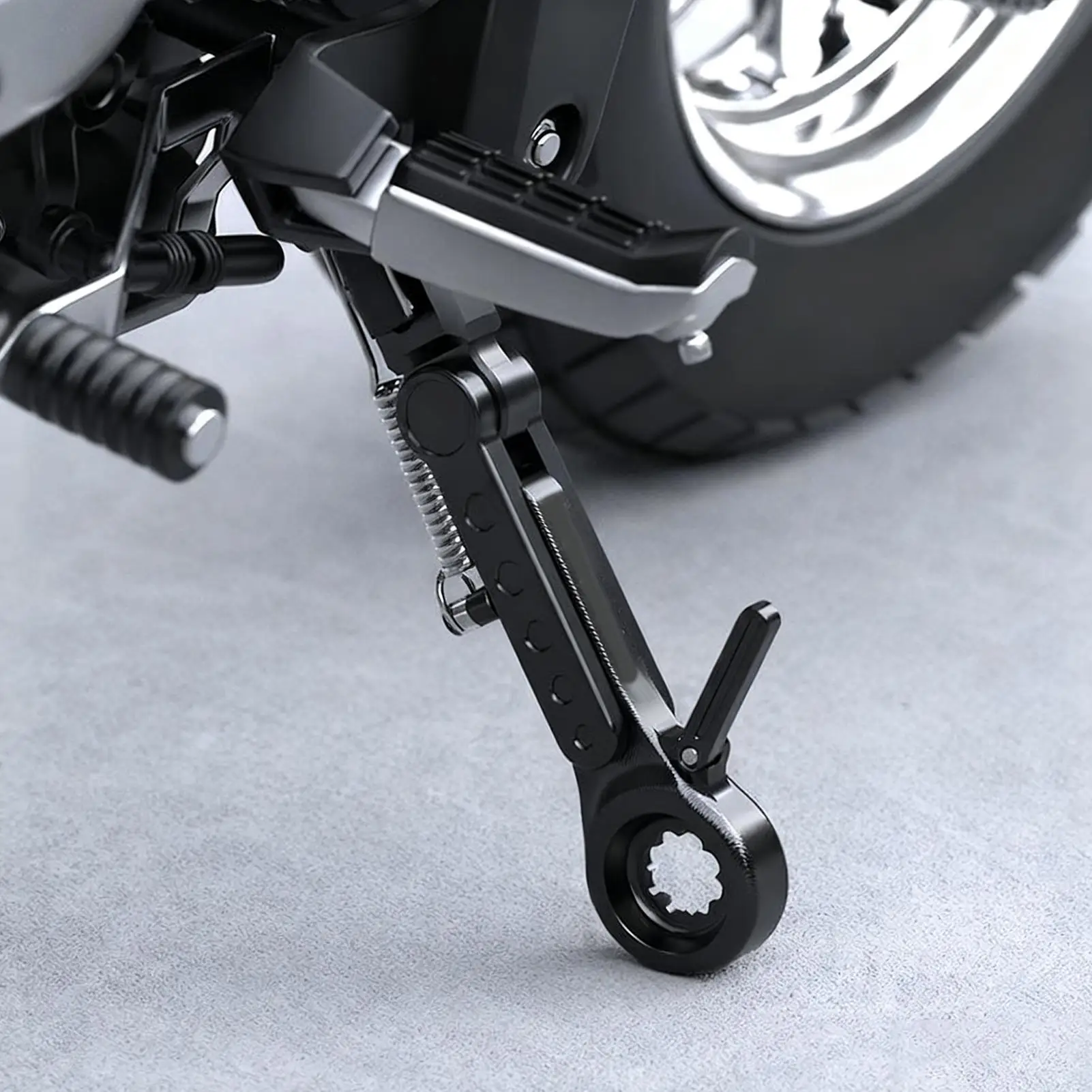 

Motorcycle Kickstand Alloy Motorbik Foot Side Support Adjustable Parking Kickstand for Electric Motorbik General Parking Bracket