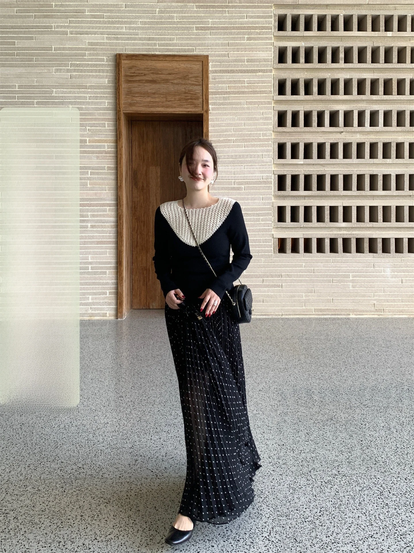 

Women's Wool Knitted Slim Fit Pullover Sweater Black Outerwear Top Fashionable Casual Style Long Sleeve Regular Length
