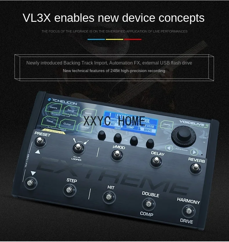 TC-Helicon Voicelive 3 Extreme Ultimate Edition Folk Electric Guitar Vocal Harmony Effector
