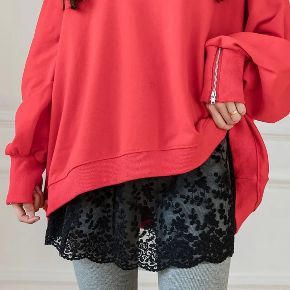 High Waist Lace Underskirt Slips Transparent Embroidery Flower Safety Skirt Petticoat Short Sweet Lining Petticoat Women