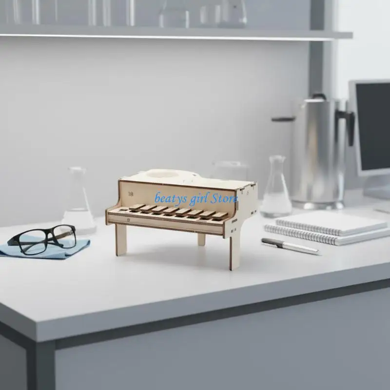 

C7AB Physics Experiment Set Wooden Electronic Piano Hands on Assembly Toy For Teens