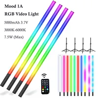 LUXCEO Mood1A 4pcs 120cm RGB Video Light Stick Color Changing Lamp Atmosphere Lighting Tube for Halloween Party Room Bar Decor