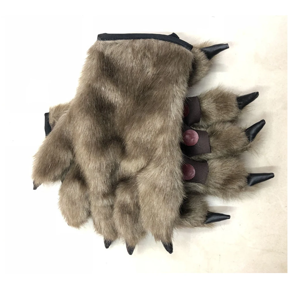 

1Pair Werewolf Hand Gloves Premium Material Comfortable Wear Exciting Mysterious Atmosphere Halloween Cosplay Wolf Paw Gloves