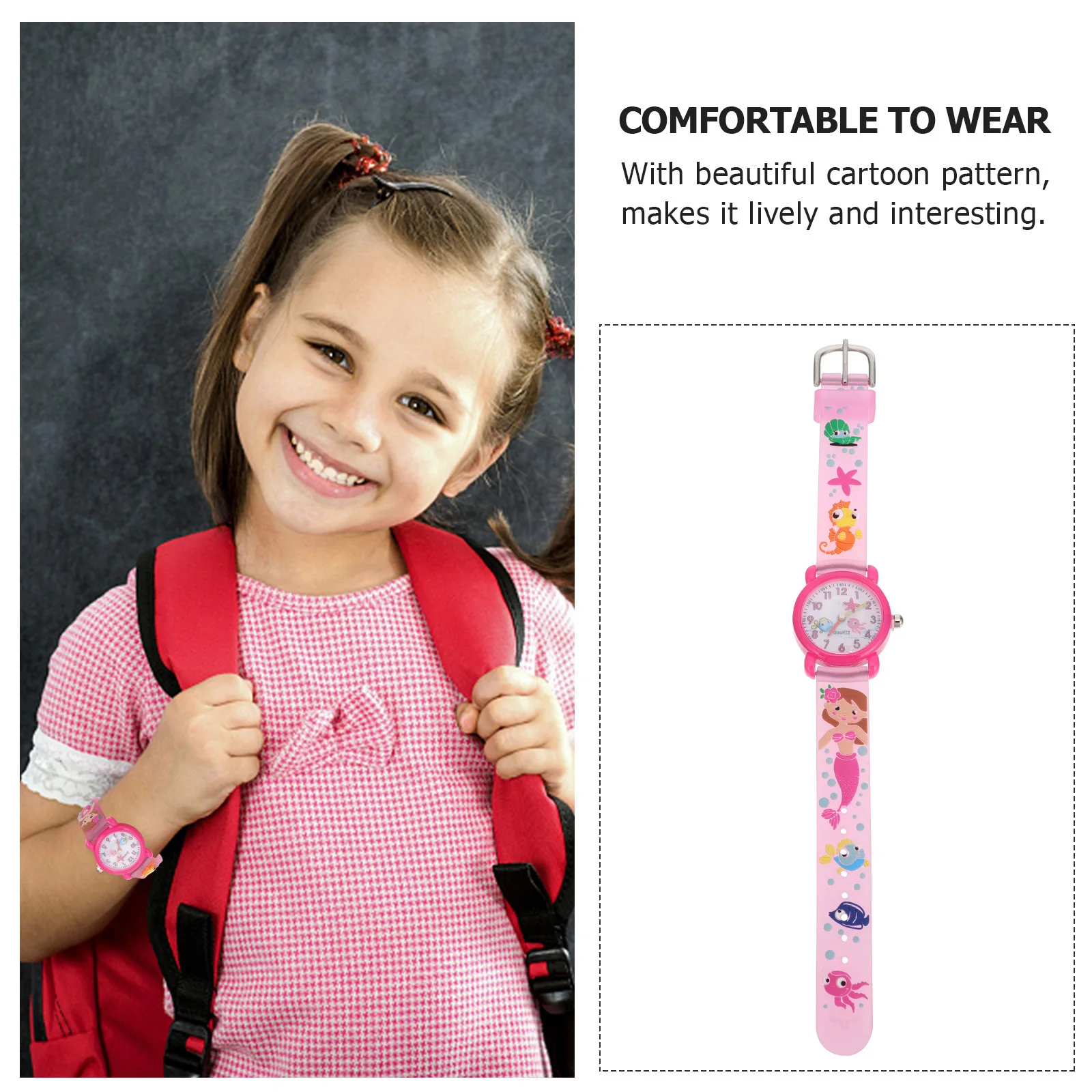 1pc Cartoon Watch Pattern Waterproof Wristwatch For Student Birthday Christmas Waterproof Watch Gift