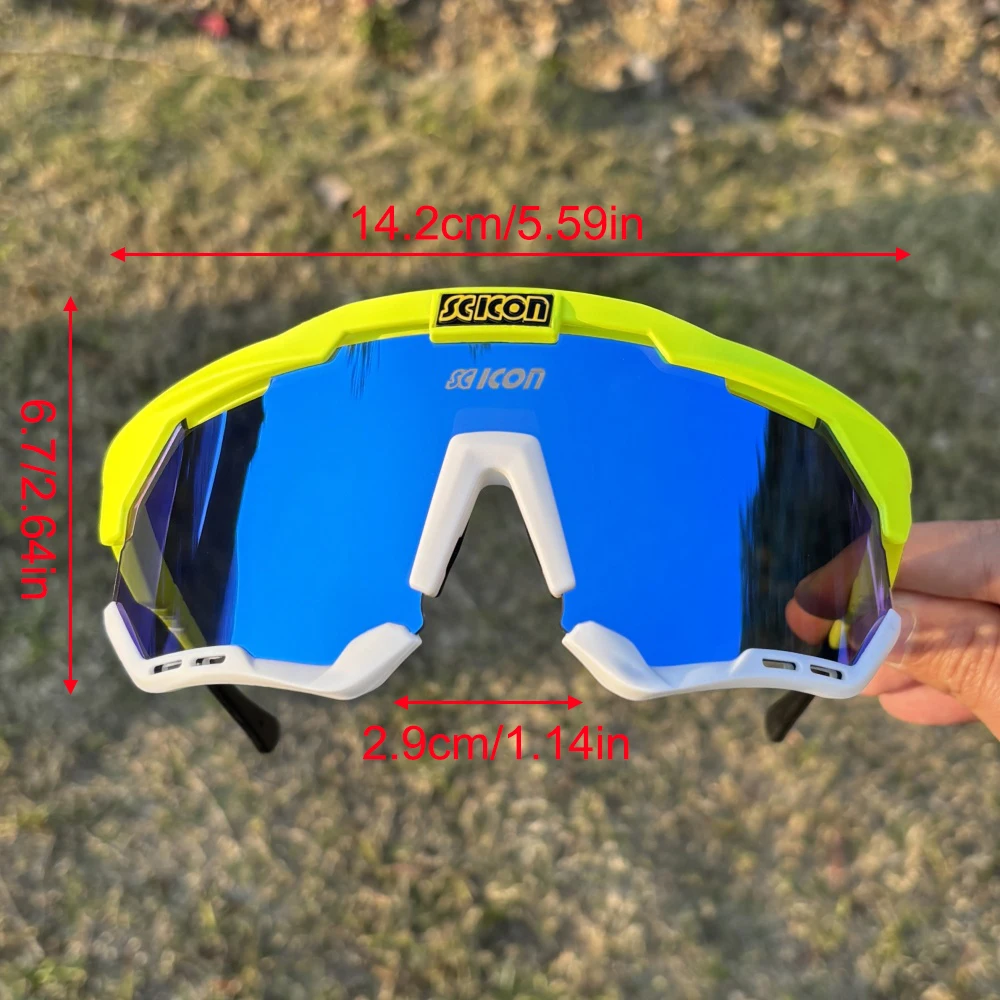 SCICON Photochrome Fahrradbrille Outdoor-Sportsonnenbrille Herren MTB-Fahrradbrille Damen Straßen-Mountainbike-Brille – Detail 1