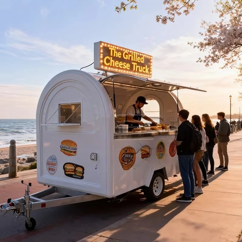 

Customized New Design High End Portable Mini Dessert Food Truck Trailer Soft Cold Drink Sweet Snack For Outdoor Catering Events