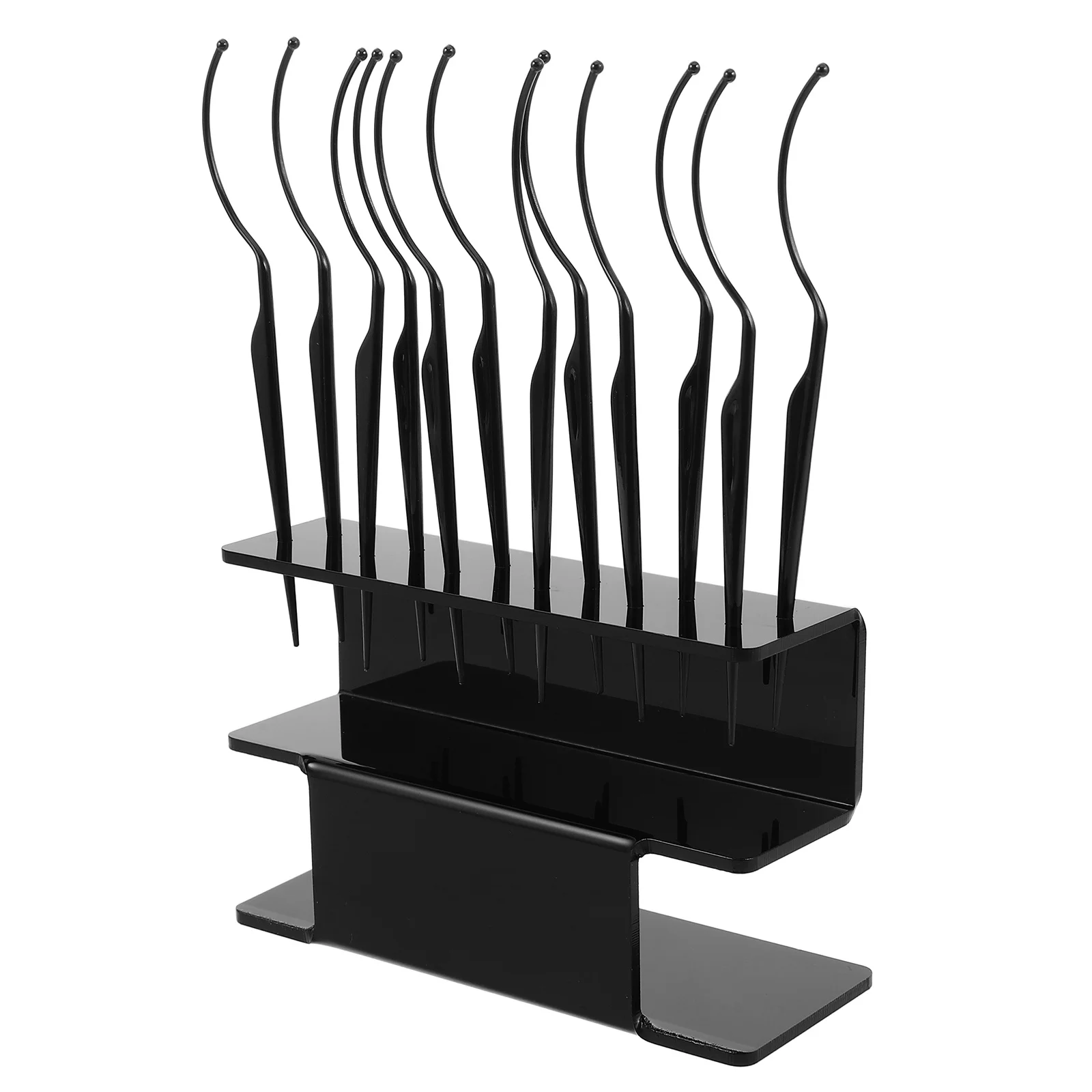 1Set Valse Lash Display Stand Zwart Plastic Wimper Extension Houder Salon Organizer Wimper Opbergrek Lash Extension Tool