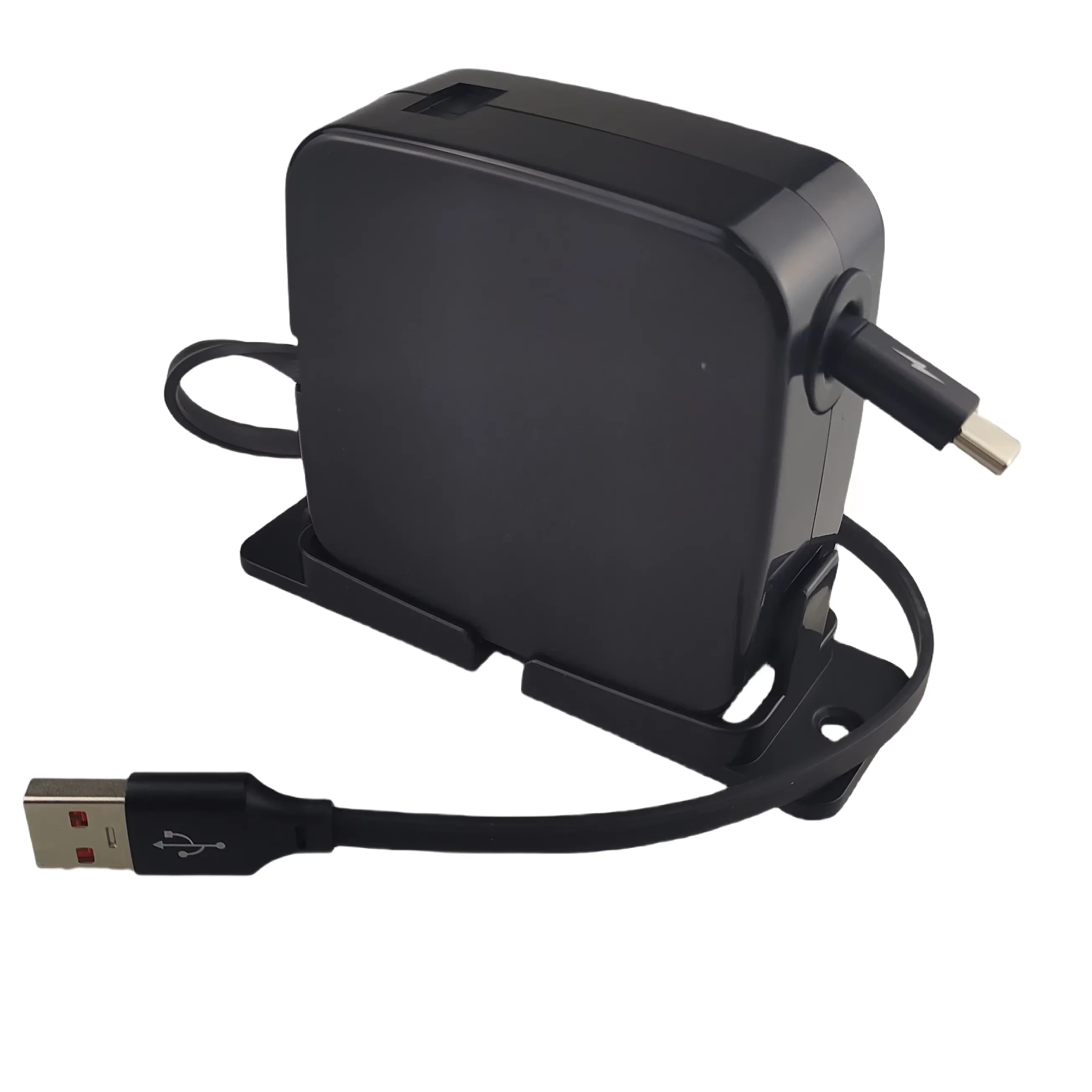 Mini Mechanical Cable Reel for Consumer Electronics 1.2m Power Cord with Plastic Housing