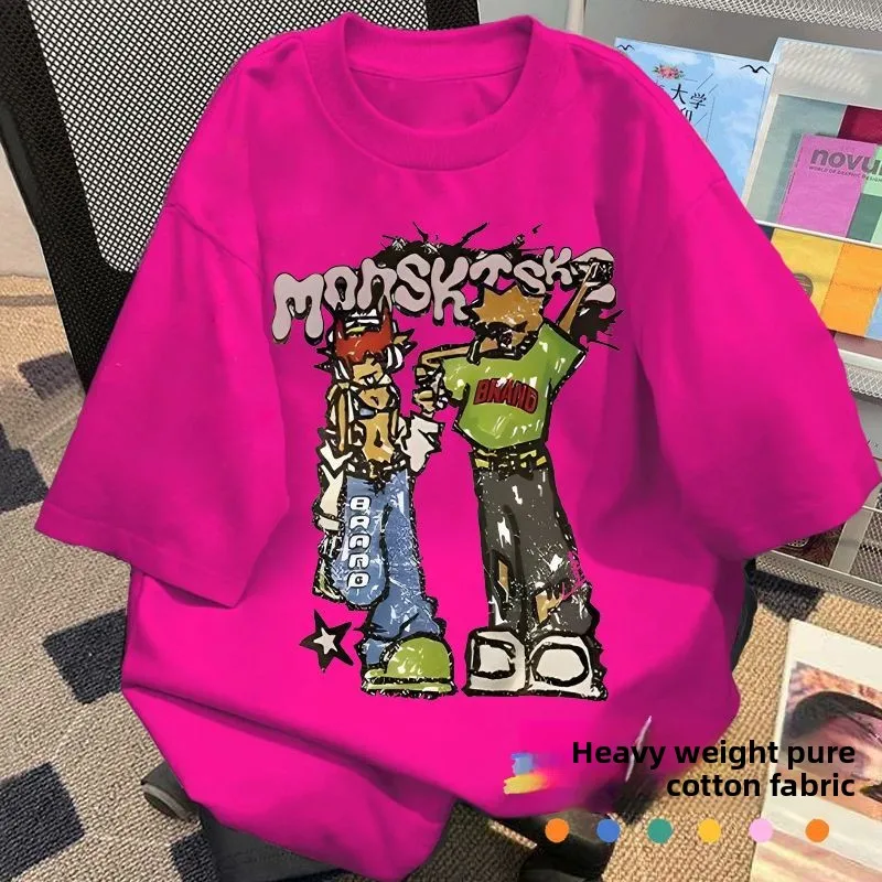 

Japanese Kawaii Print Cotton Unisex T Shirt His Hers Matching Set Summer Oversized Casual Essentials Instagram Trendy