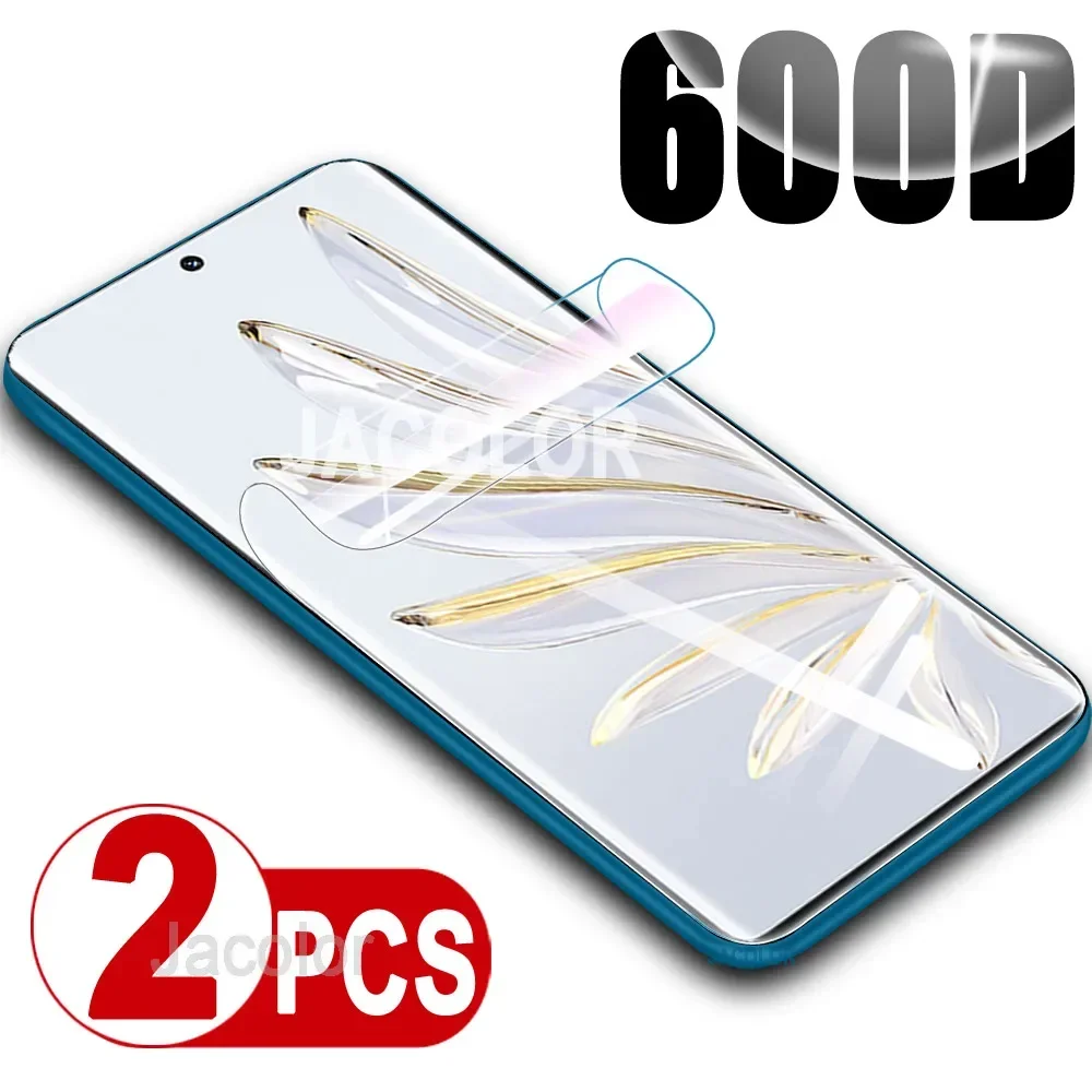 

2pcs Soft Full Cover Screen Protector For Honor 70 Pro Plus Safety Hydrogel Film For Honor 70Pro Not Tempered Glass Protection