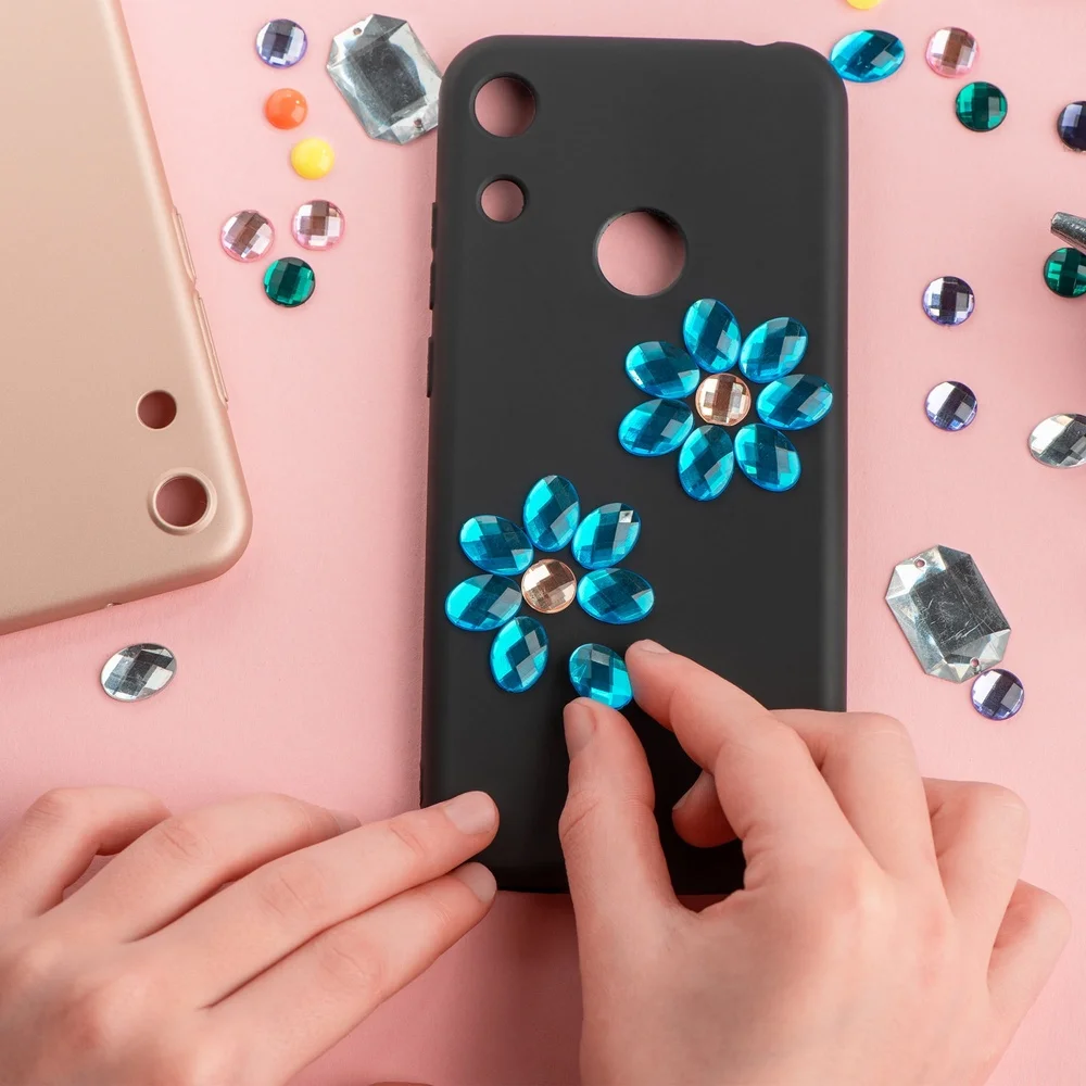 أحجار كريمة بلاستيكية متنوعة 0.75 رطل في دوائر مربعات على شكل دمعة مشاريع يدوية للأنشطة الحسية التعبير الإبداعية