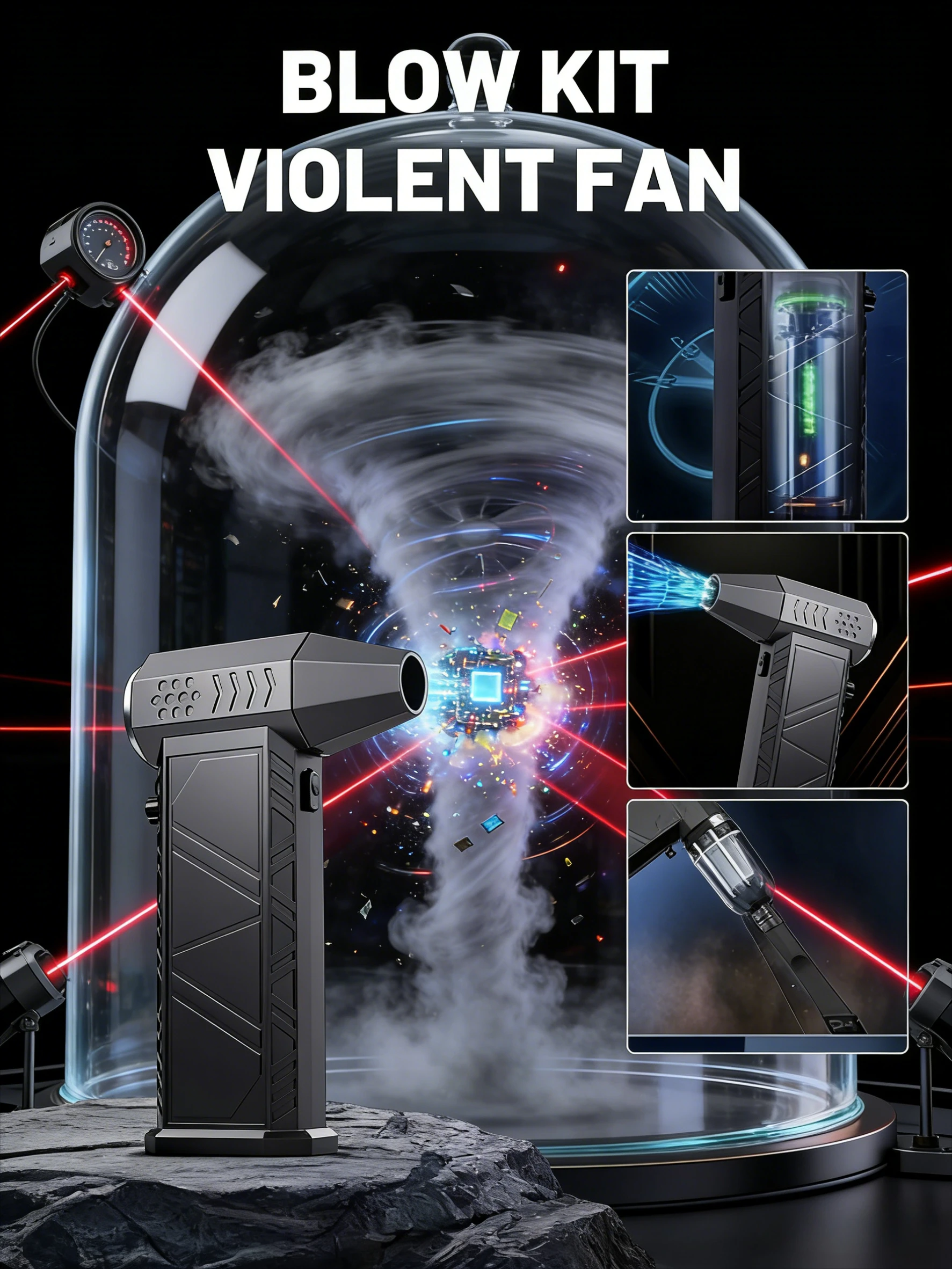 

Бесщеточный турбореактивный вентилятор X9 (оригинал) – 130 тыс. об/мин | 52 м/с + перезаряжаемый портативный пылесборник