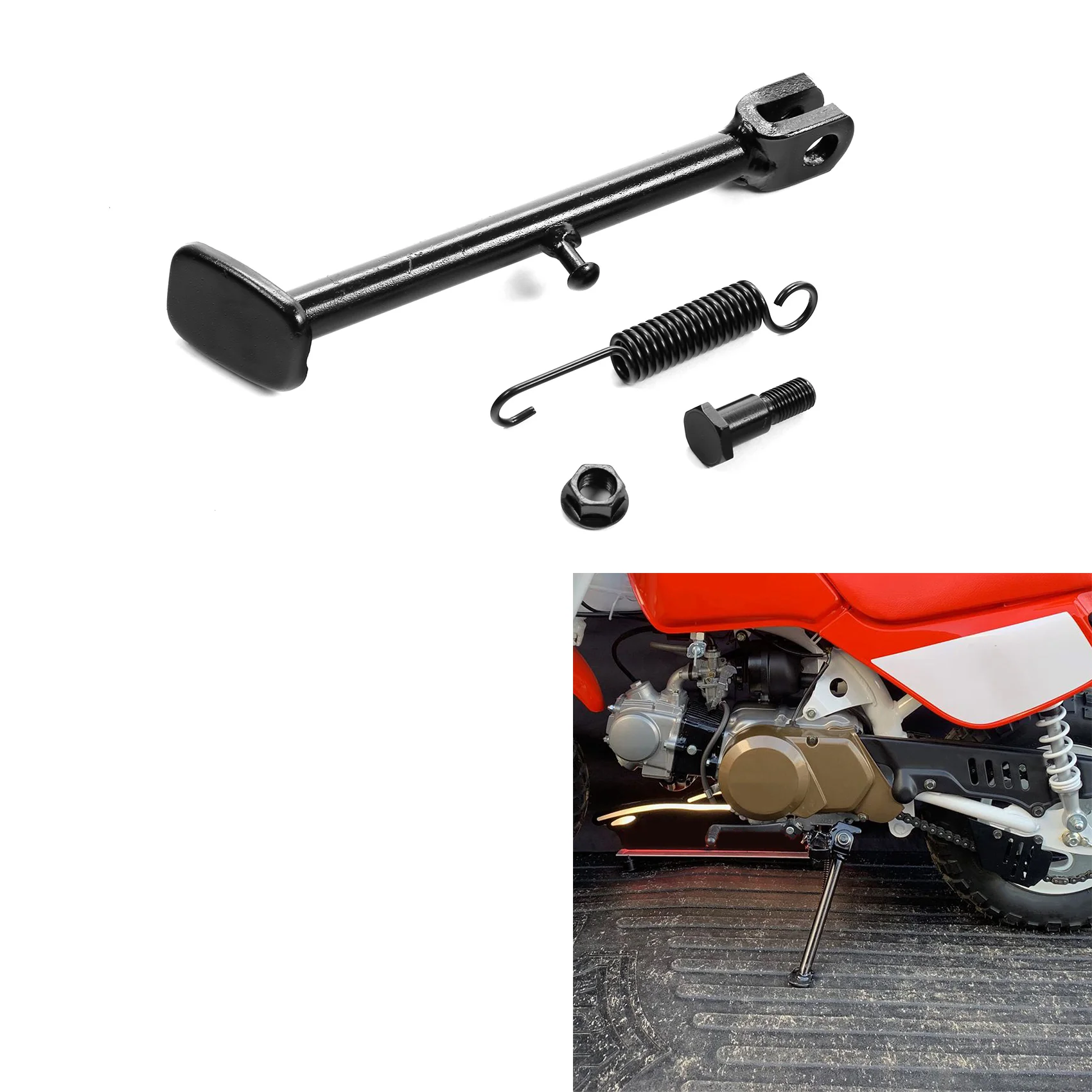 

Side Kick Stand Assembly Fit For Honda Z50R A-STAND 1986-1999 XR70R A-STAND 1997-2003 1999 2000