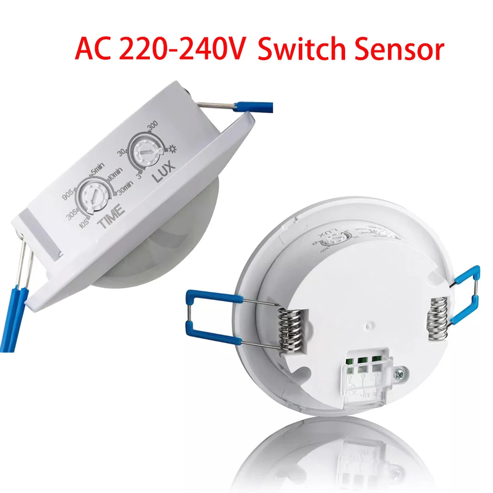 

AC 220-240 В PIR Инфракрасный датчик движения тела Переключатель для лампы Патрон для светодиодной лампы Автоматическое включение/выключение