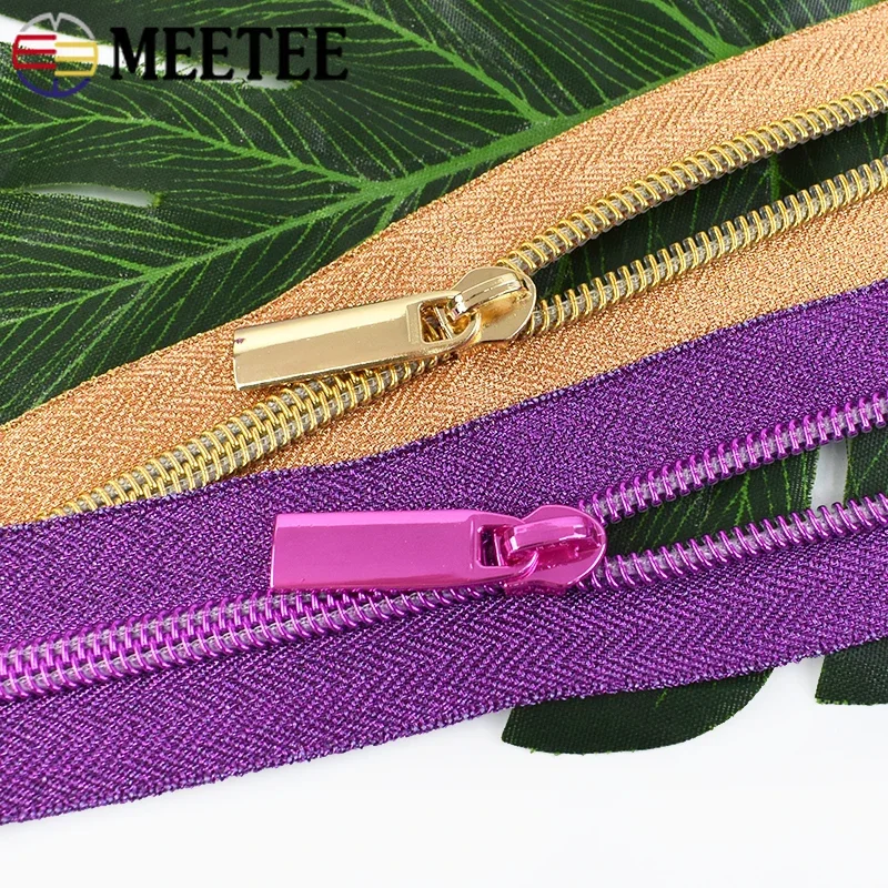 1-5M 5# Nylon Zippers By Meter with Zipper Slider Puller Plastic Coil Zips Head Bag Wallet Zip Closure Garment Sewing Accessory