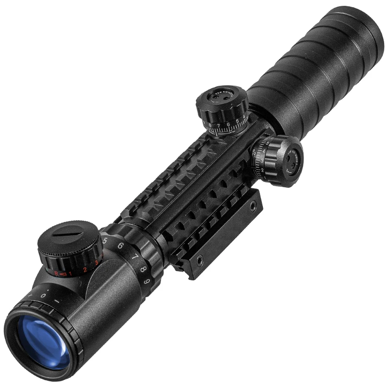 VOMZ 3-9x32 EG Hunting Scope Red  Green Dot Illuminated Sight Tactical Sniper Scopes with Rail Size 11 20mm For Air Gun