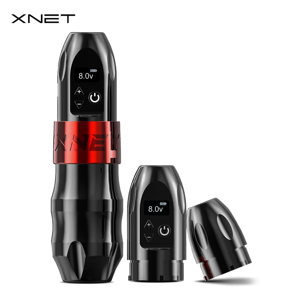 XNET Titan Wireless Tattoo Machine Battery Pen Powerful Coreless Motor LCD Digital Display for Body Painting Permanent Makeup