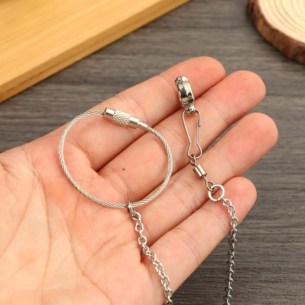 Bird Parrot Foot Chain Stainless Steel Ankle Foot Ring Stand Chain Outdoor Flying Training Bird Accessories 4 Size