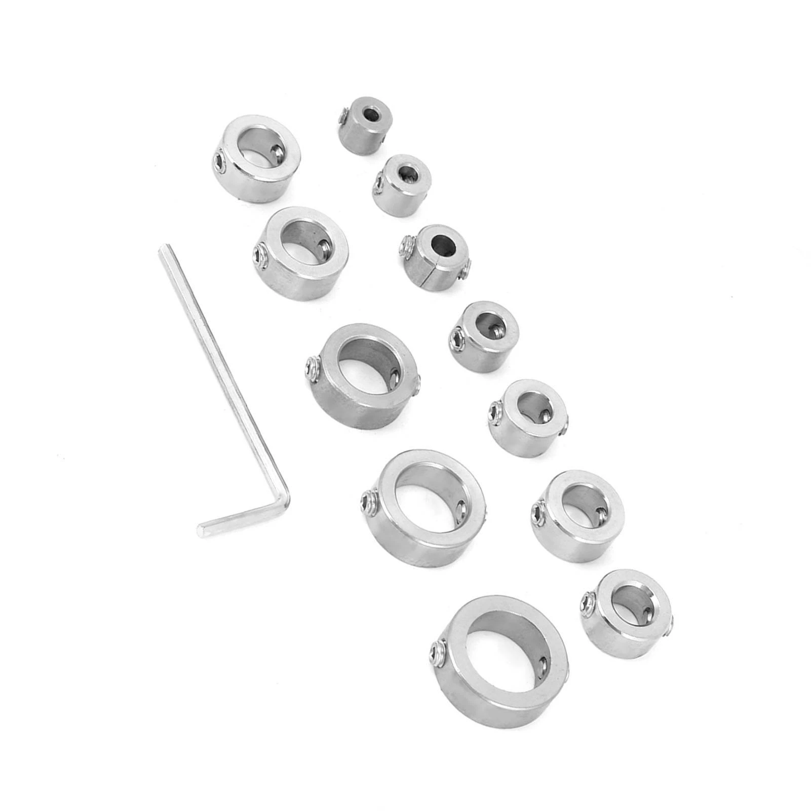 Stainless Steel Depth Stop Collar 3-16mm Stainless Steel Drill Depth Stop Bit Collar Set Drilling Limit Ring
