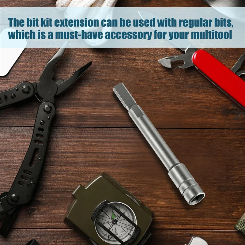 AT19-For Leatherman، Surge Wave Plus متوافق مع 1/4 بوصة محول بت سداسي موسع ملحق إضافة للأدوات المتعددة