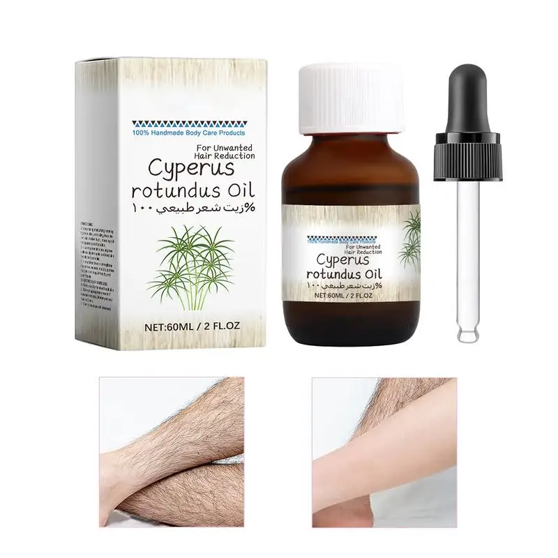 60ml Cyperus Rotundus Oil Body Hair Remover Oil For Armpit Legs Arms Hair Growth Inhibitor Skin Care Body Moisturizing Oil