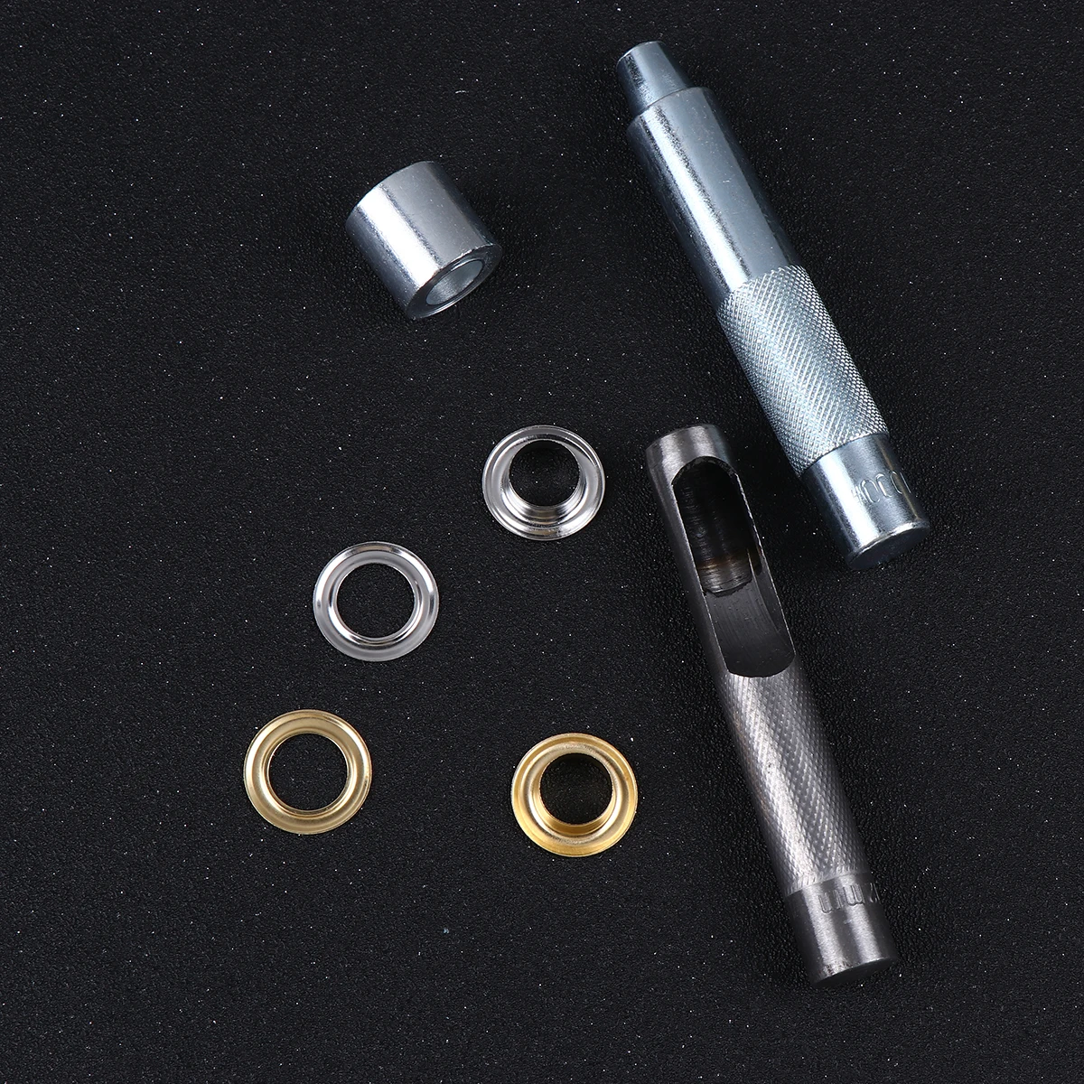 

100 Sets Kit Copper Material Punching Tools for Shoes Clothing DIY Metal Eyelets Projects Metal Eyelets Hardware