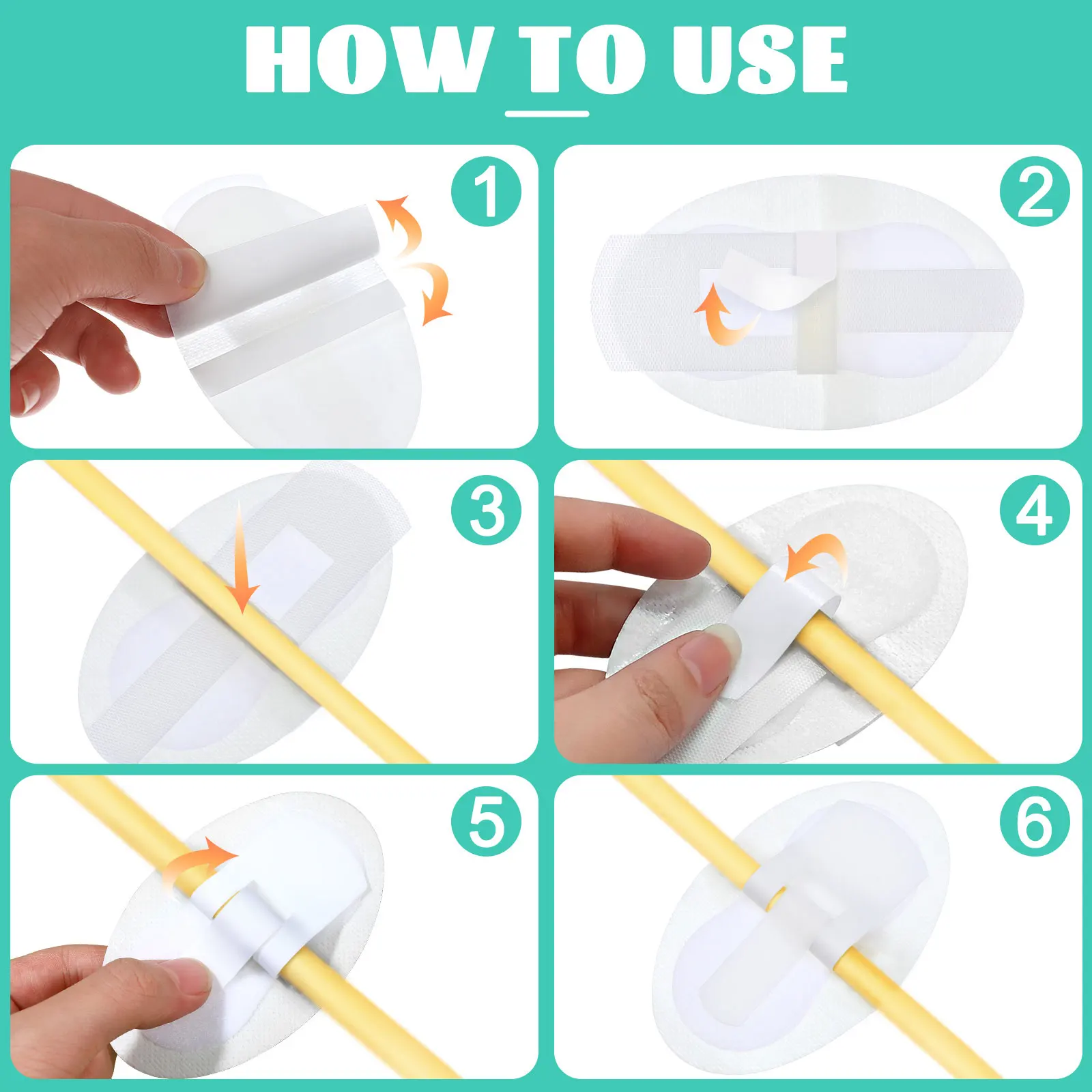 12 Pcs Patch Adhesive Sticker Breathable Holder Catheter Accessory Tube Fixator Medical Breathable Catheter Holder Accessory