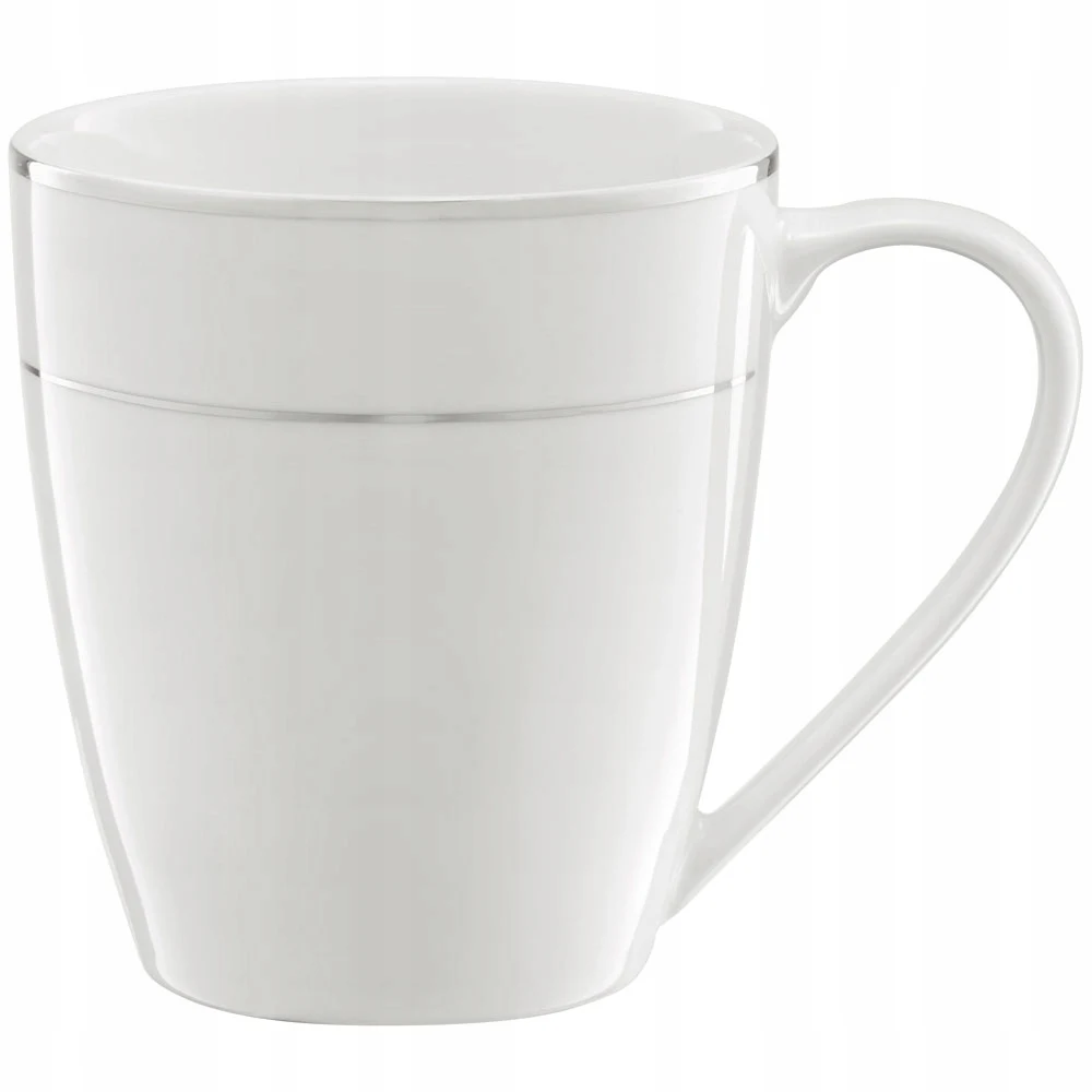 Tasse en porcelaine Ambition Blanc Aura Argent 330 ml