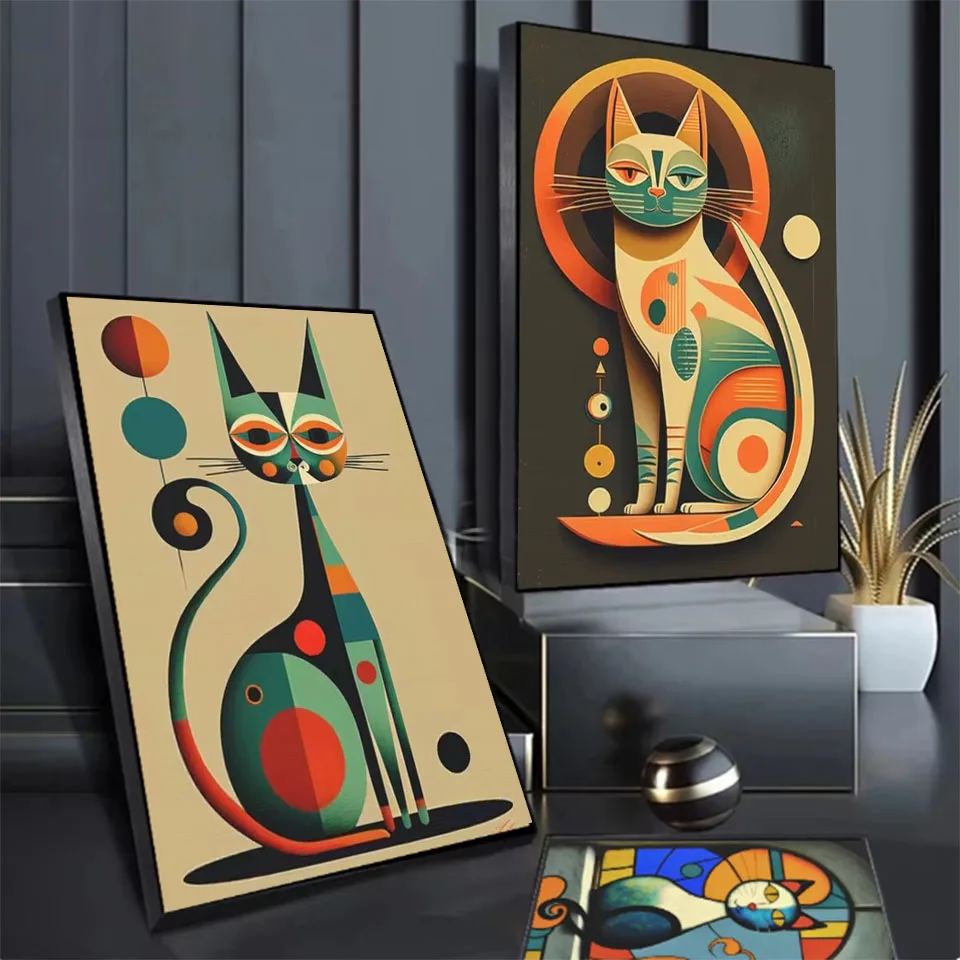 Kits de pintura artística de diamante surrealismo de gato francés, imágenes de animales Retro, punto de cruz, bordado de mosaico completo, decoración moderna para el hogar, Diy