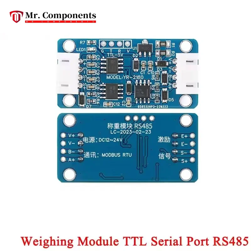 1PCS Electronic Scale Weighing Pressure Sensor Acquisition Modul Weight TTL Serial port RS485 Interface Modbus RTU Communicat