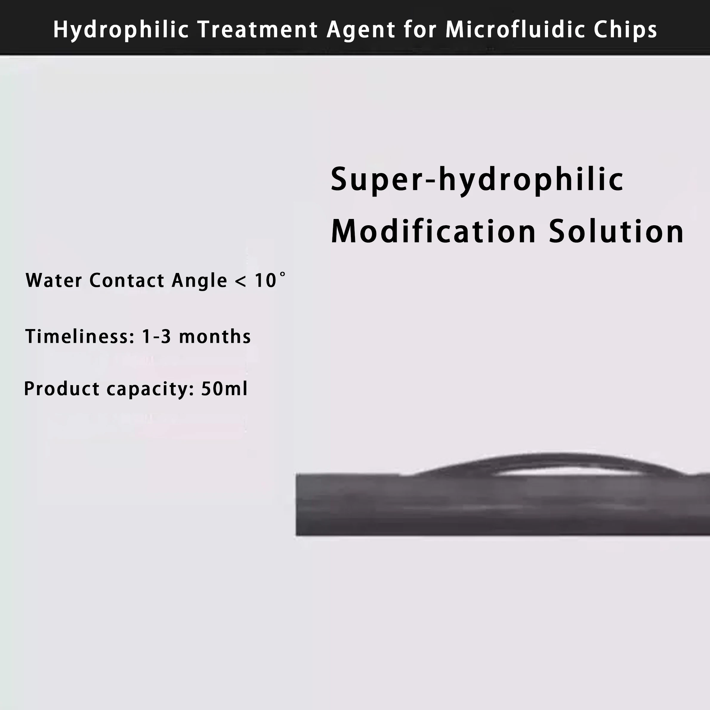Hydrophobic & Hydrophilic Nano Coating for Microfluidic Chips - Glass/PMMA Surface Modification Liquid