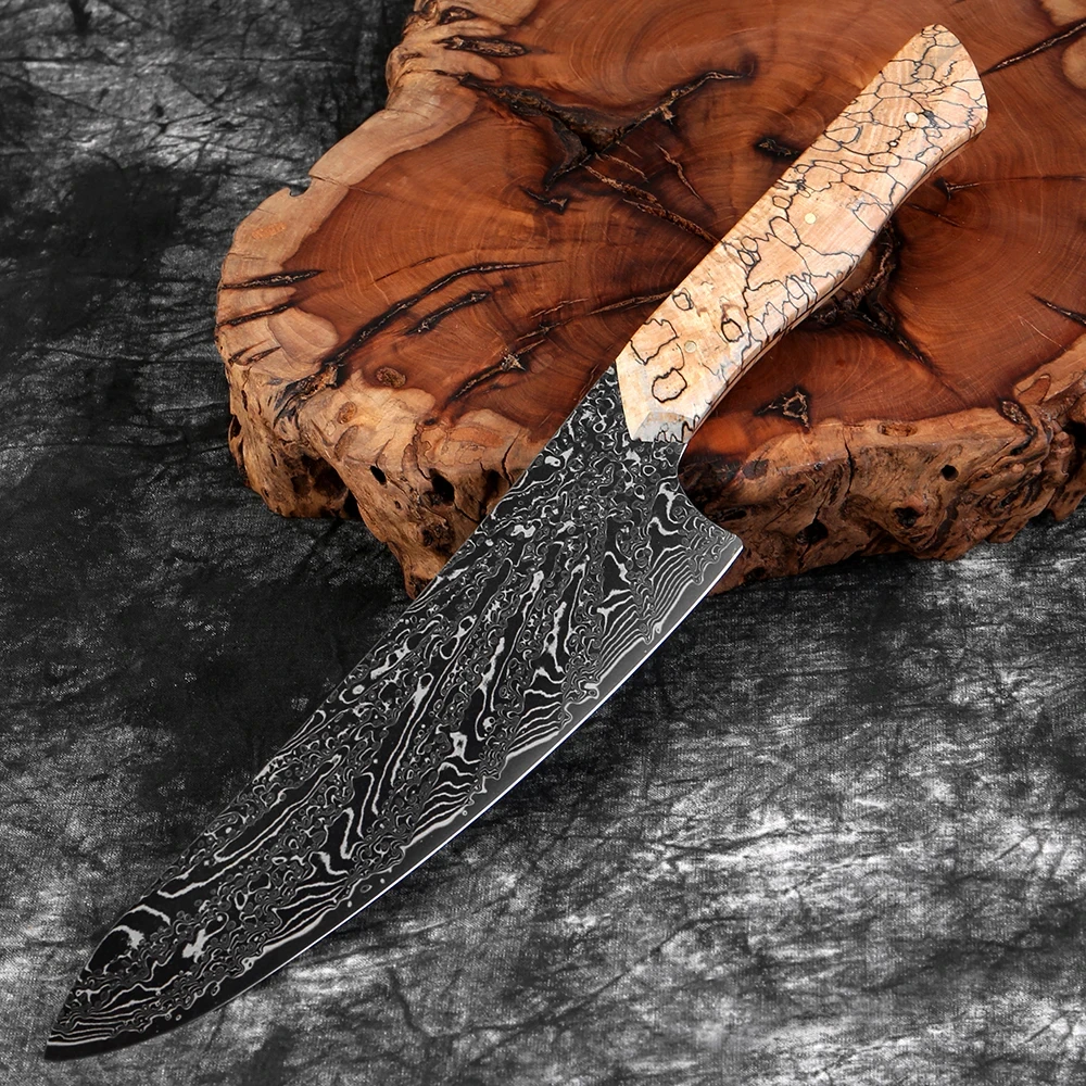 

Hand Forged 67 Layer Damascus Steel Chef Knife Professional Japanese Chef's Knife Sharp Durable Kitchen Knife Woven Wood Handle