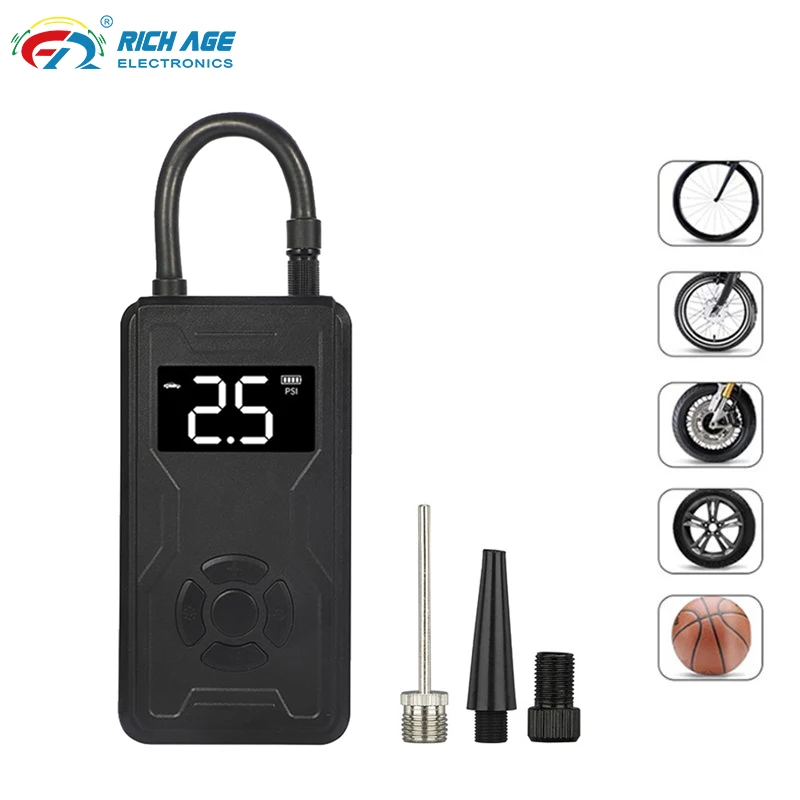 

Hot Selling AP05 Intelligent Digital Display Tire Inflator Portable Set With Wireless Charging For Car Motorcycle Bike Balls