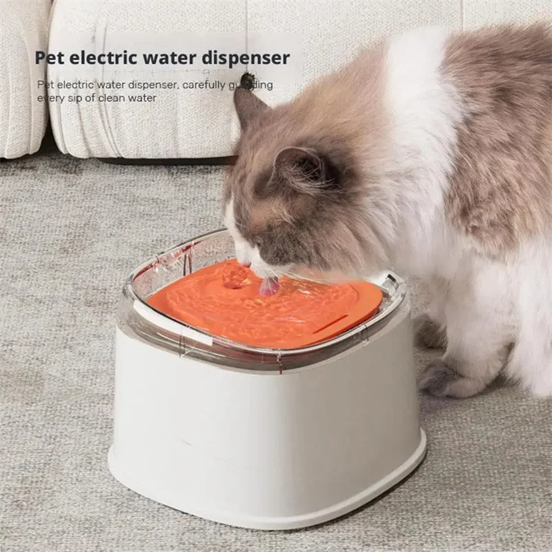 

Cat dog electric water dispenser with automatic circulation filtration, cat bowl, intelligent pet water dispense USB connector