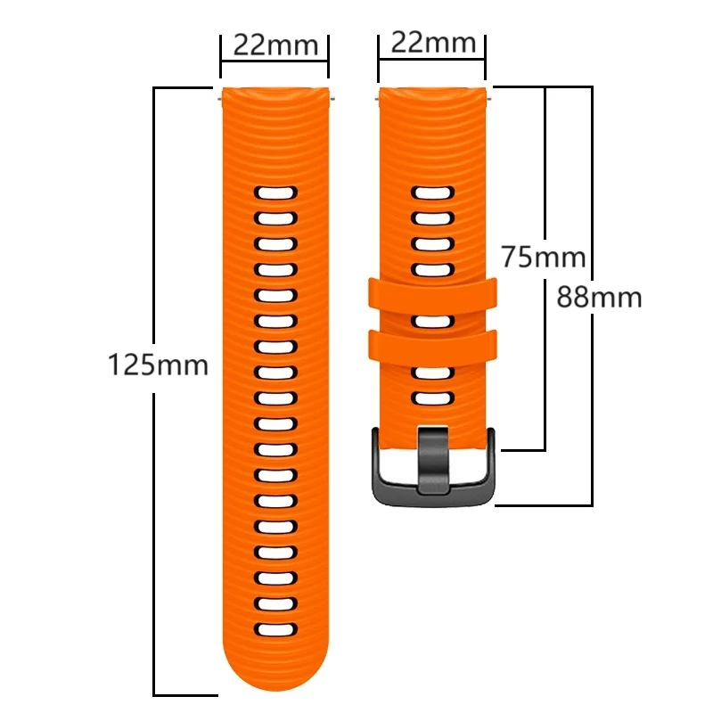 Hot 22mm Silicone Watch Straps For Suunto RACE Vertical Replacement Smartwatch For Suunto 5 9 Peak Pro Bracelet Belt Accessories