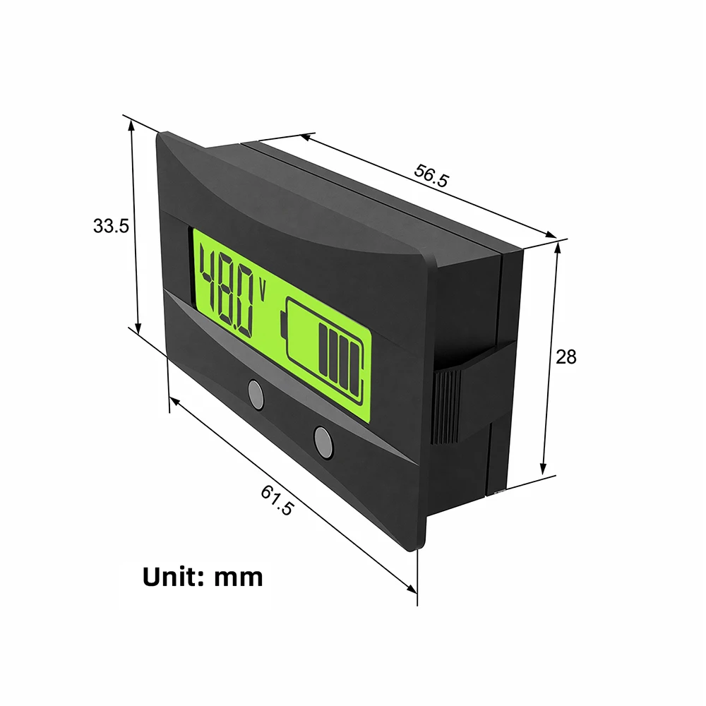 DC 9 To 120V SOC Battery Level Gauge LCD Dual Voltage Capacity Display For E Bike Motorcycle RV Solar UPS Power Storage