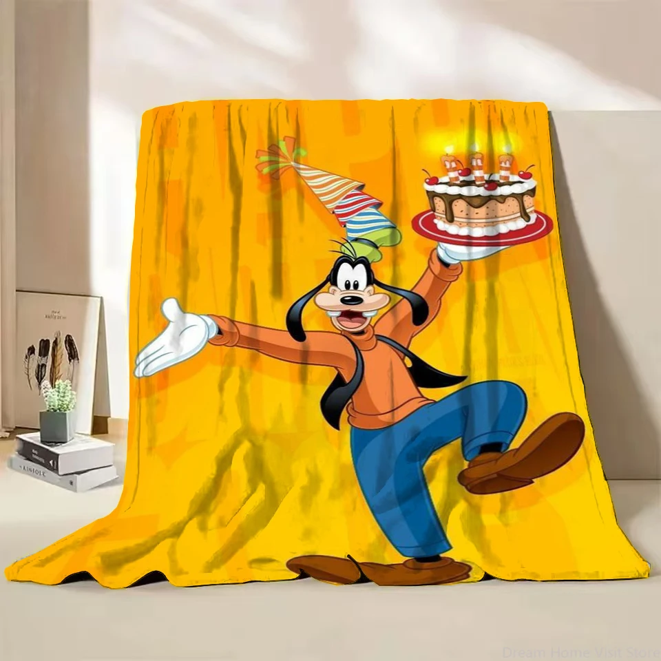 

Disney Goofy Flannel Fluffy Throw Blanket for Home Bedroom Bed Sofa Office Lunch Break Baby Cover Picnic Blanket Children Gifts