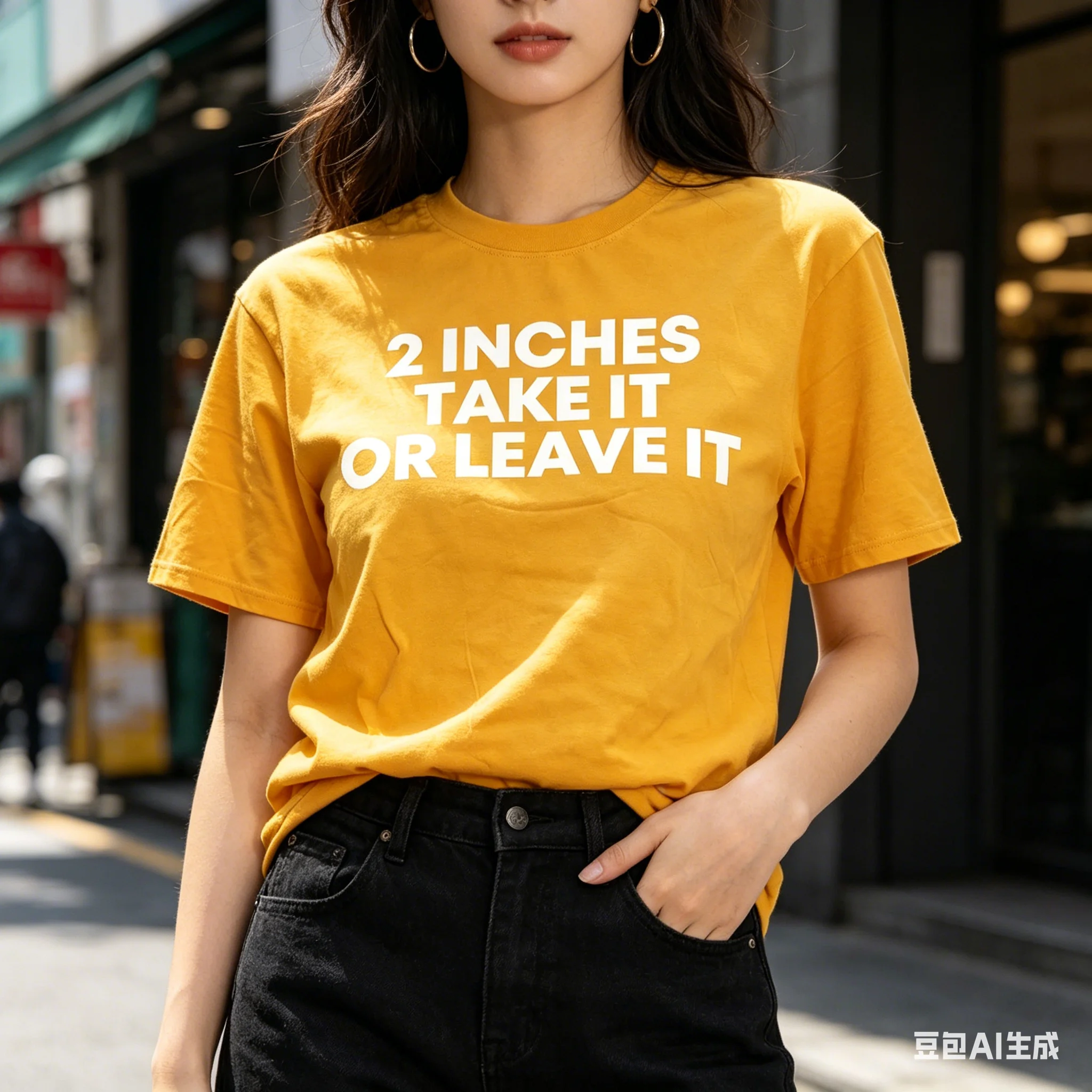 Funny Meme T Shirt 2 Inches Take It or Leave Unhinged Inappropriate Joke Wiener Person Streetwear Short Sleeve Loose Clothing